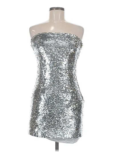 Pre-owned Superdry Cocktail Dress In Silver
