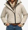 Superdry Code Windcheater Jacket In Willow Grey Grid In Neutral