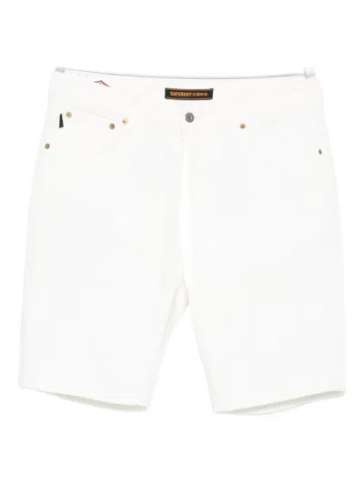 Superdry Denim Shorts In White