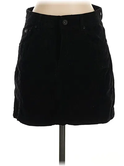Pre-owned Superdry Denim Skirt In Black