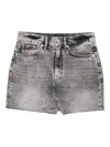 Superdry Denim Straight Skirt In Gray