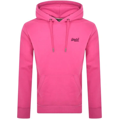 Superdry Essential Logo Hoodie Pink