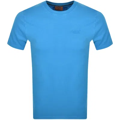 Superdry Essential Logo Neon T Shirt Blue