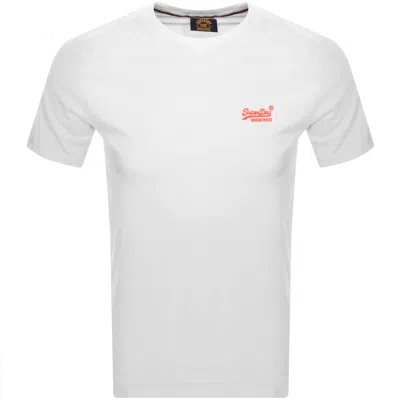 Superdry Essential Logo Neon T Shirt White