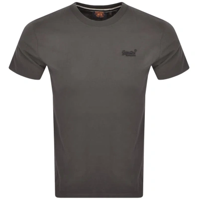Superdry Essential Logo T Shirt Grey In Gray