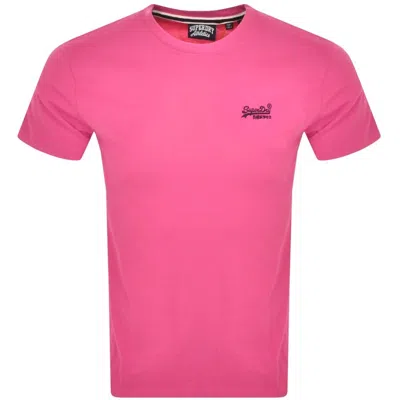 Superdry Essential Logo T Shirt Pink