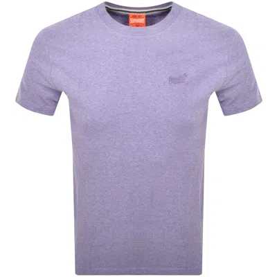 Superdry Small Chest Logo T Shirt In Purple