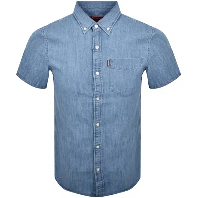 Superdry Essential Short Sleeved Shirt Blue