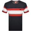 Superdry Essential Stripe T Shirt Navy In Blue
