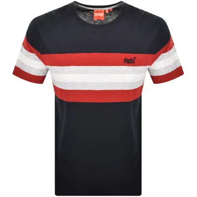 Superdry Essential Stripe T Shirt Navy