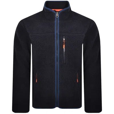 Superdry Fleece Jacket Eclipse Navy In Blue