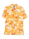 Superdry Floral-print Shirt In Orange