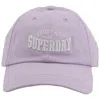 Superdry Graphic Baseball Cap In Purple