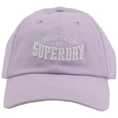 Superdry Graphic Baseball Cap In Purple
