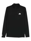 Superdry Half-zip Long-sleeve T-shirt In Black