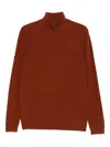 Superdry Half-zip Merino Jumper In Orange