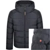 Superdry Hooded Sports Puffer Jacket Navy In Blue