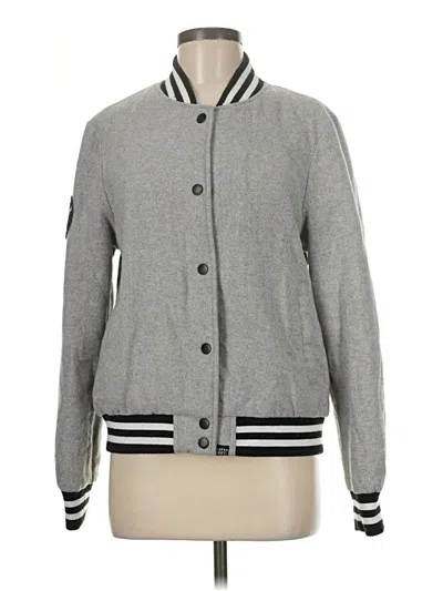 Pre-owned Superdry Jacket In Gray