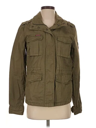 Pre-owned Superdry Jacket In Green