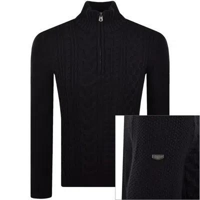 Superdry Jacob Cable Knit Jumper Navy In Blue