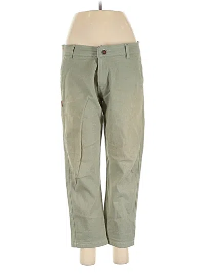 Pre-owned Superdry Khaki Pant In Green