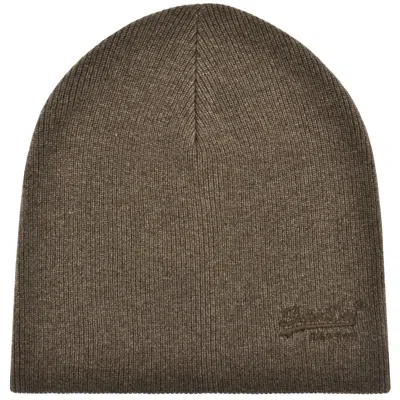 Superdry Knit Beanie Hat Brown