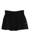 Superdry Logo-embroidered Shirred Skirt In Multi