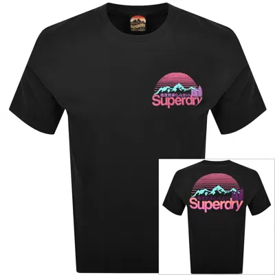 Superdry Logo Great Outdoors T Shirt Black