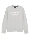Superdry Logo-lettering Sweatshirt In Gray