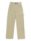 Superdry Logo-patch Trousers In Green