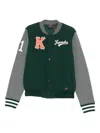 Superdry Logo-print Bomber Jacket In Green