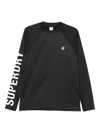 Superdry Logo-print Long-sleeve T-shirt In Black
