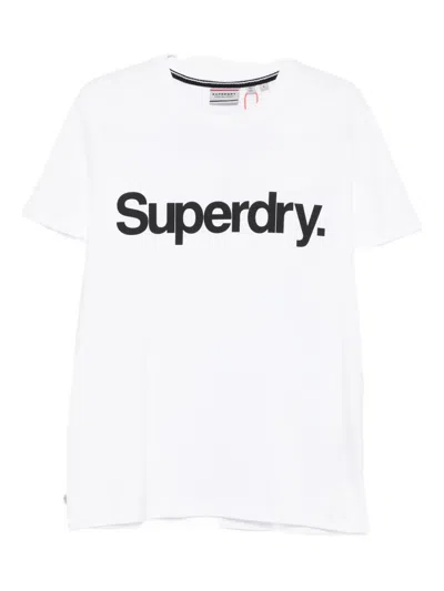 Superdry Logo-print T-shirt In White