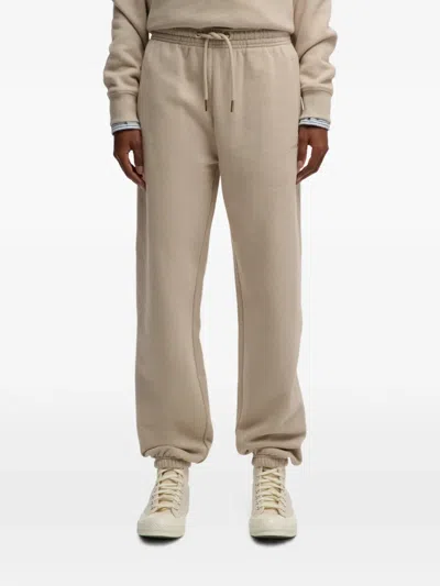 Superdry Logo-embroidered Drawstring Track Pants In Neutral