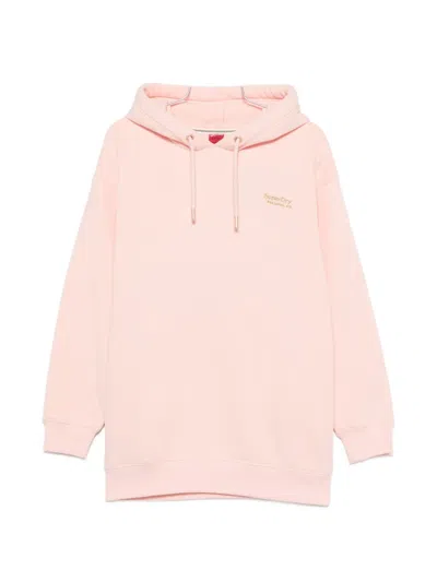 Superdry Logo-embroidered Mini Dress In Blue