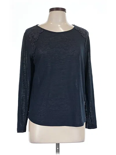 Pre-owned Superdry Long Sleeve Top Black Boatneck Tops