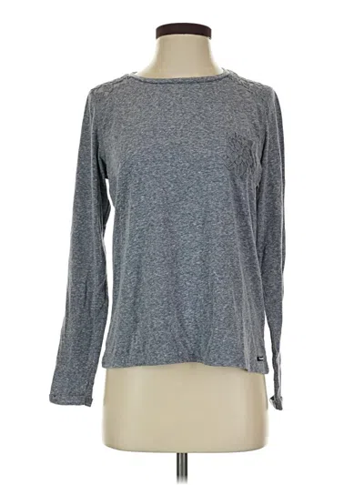 Pre-owned Superdry Long Sleeve T-shirt In Gray
