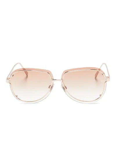 Superdry 几何镜框太阳眼镜 In Pink