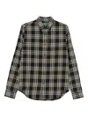 Superdry Plaid-check Button Shirt In Black