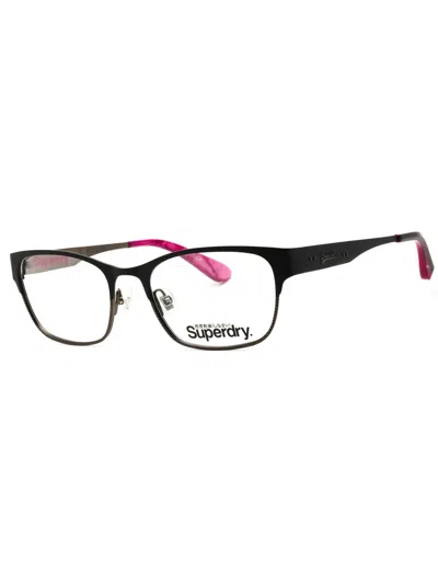 Superdry Premium Stainless Steel Rectangular Eyeglasses For Women In Black