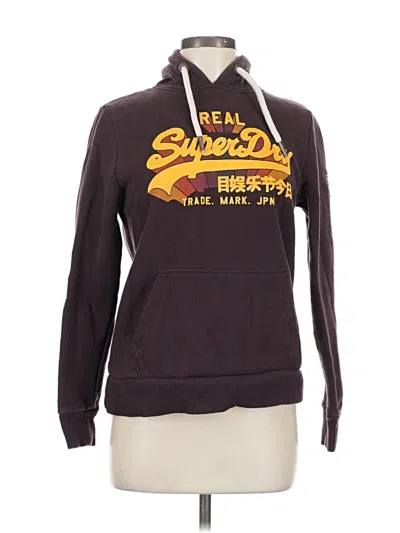 Pre-owned Superdry Pullover Hoodie In Brown