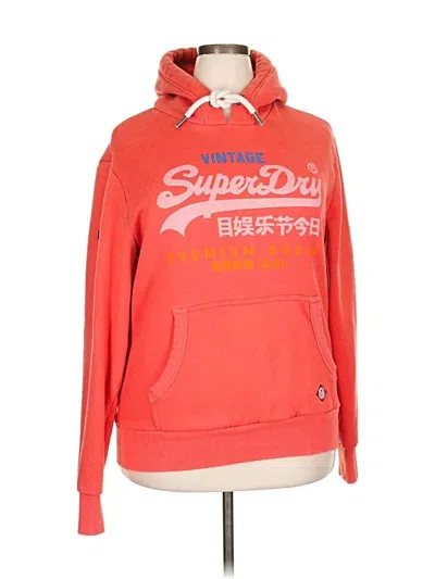 Pre-owned Superdry Pullover Hoodie In Pink