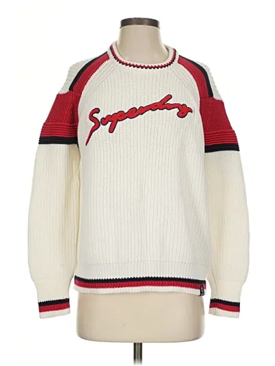 Pre-owned Superdry Pullover Sweater In Ivory
