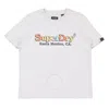 Superdry Rainbow Logo Cotton T-shirt In Grey