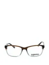Superdry Ladies Brown Rectangular Eyeglass Frames Sdoleigh In Brown