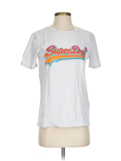 Pre-owned Superdry Short Sleeve T-shirt In White