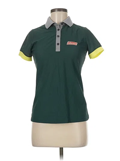 Pre-owned Superdry Short Sleeve Top Green Collared Neckline Tops