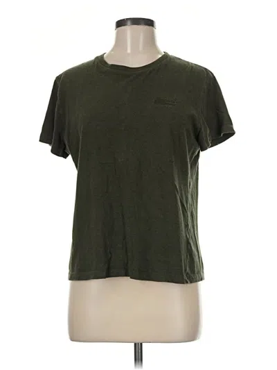Pre-owned Superdry Short Sleeve Top Green Crew Neck Tops