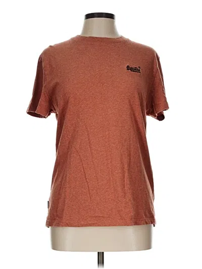 Pre-owned Superdry Short Sleeve T-shirt In Brown