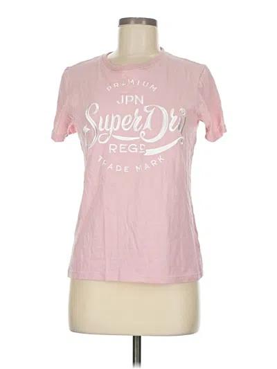 Pre-owned Superdry Short Sleeve T-shirt In Pink